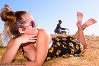 lifestyle barefoot portrait